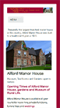Mobile Screenshot of alfordmanorhouse.co.uk